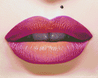 Gif animé bouche pastel